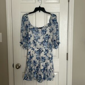 Women’s Blue Floral Romper
